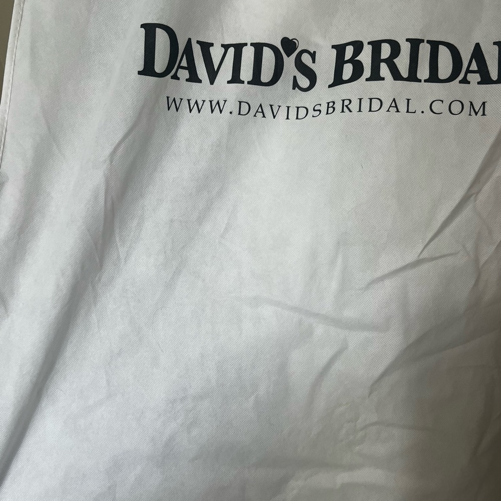 David's Bridal White special occasion dress